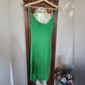 Velvet Torch Green Simple Strap Dress XS